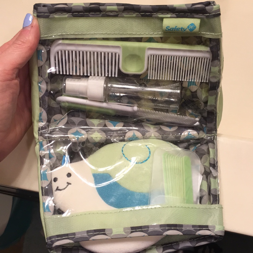 Baby brush, nail files and slinger travel set
